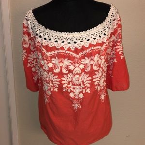 🍍Off the shoulder printed summer top size 2XL